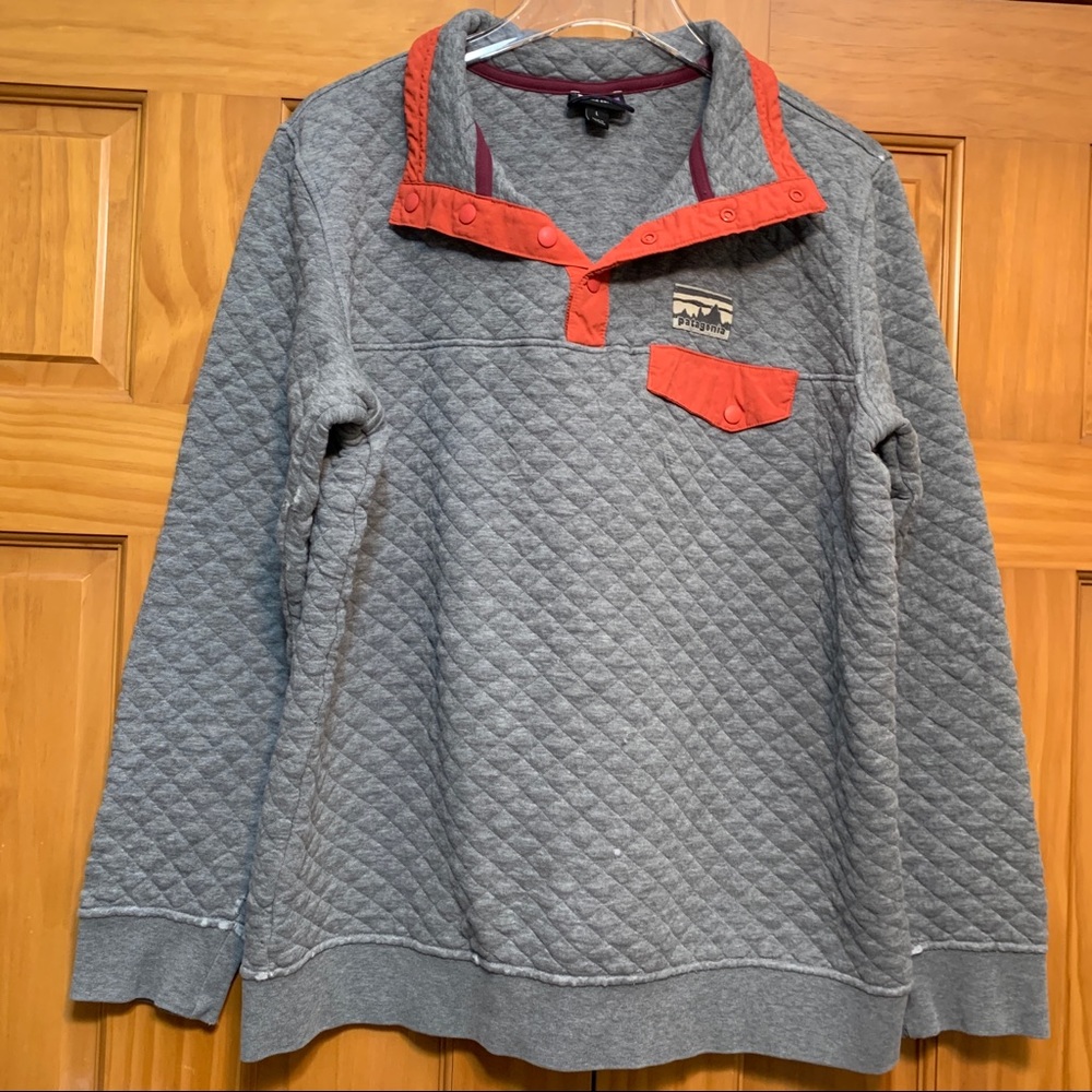 Patagonia Organic Cotton Gray Pullover Size Large